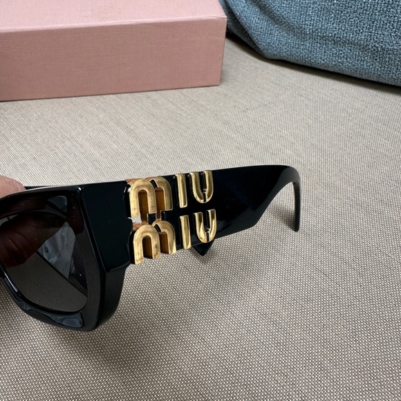 Miu Miu Black Sunglasses with Pink Case
